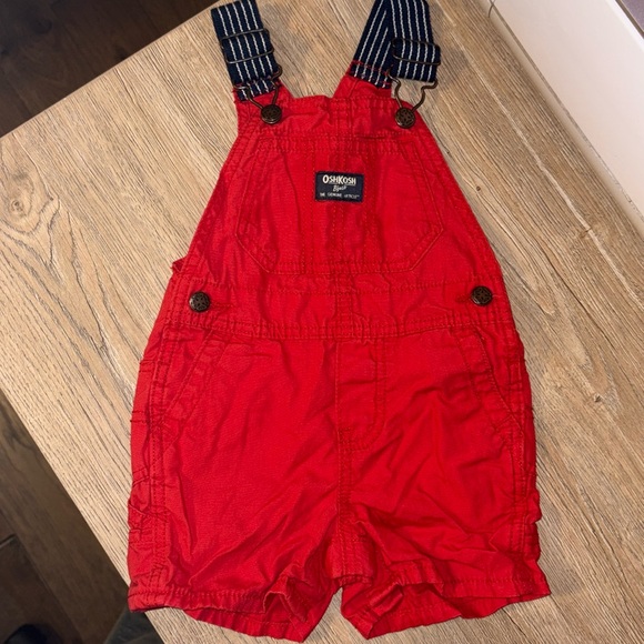 Oshkosh B’Gosh toddler boys pajama lot red short bibs - Picture 1 of 4